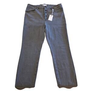 NWT Good American Jeans Size 18 Grey Tummy Tech High Rise Sculpting Denim